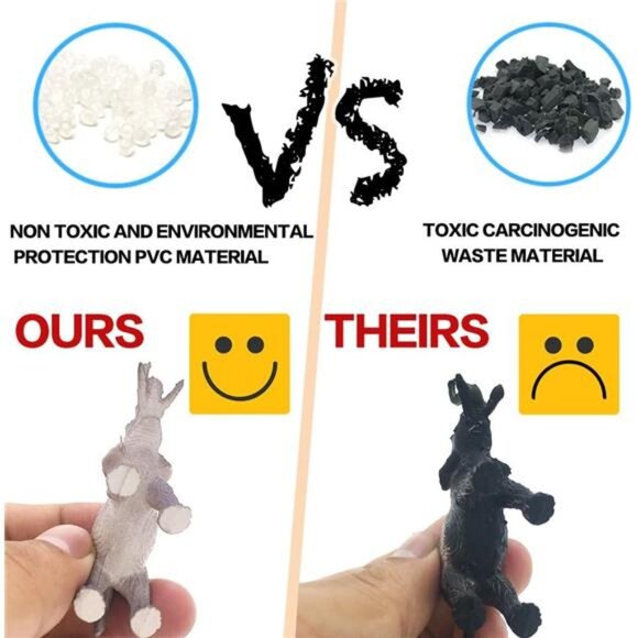 Animals Figure,54 Piece Mini Jungle Toys Set,ValeforToy Realistic Wild Vinyl - Picture 3 of 16